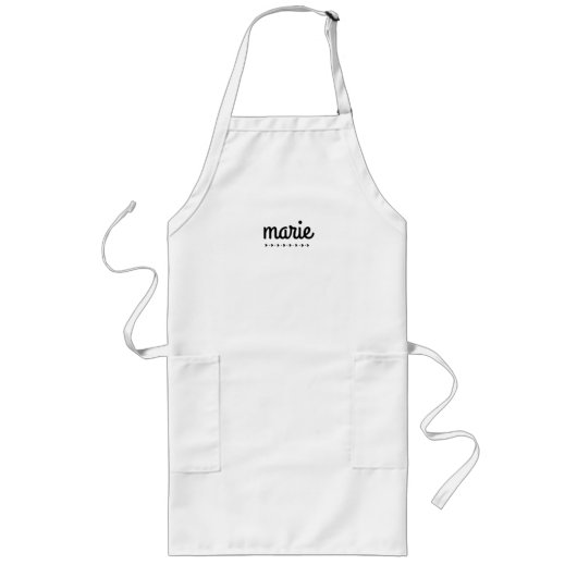 Personalized apron with name / Kitchen apron  ロングエプロン (正面)