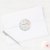 Personalized Aqeeqah Star Sticker – Name & Date ラウンドシール (封筒)