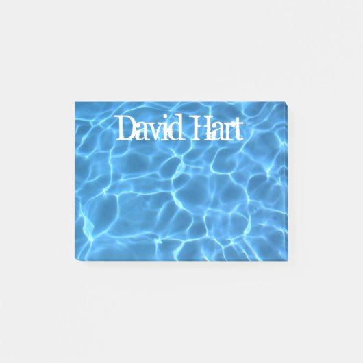 Personalized Aqua Blue Swimming Pool ポストイット (正面)