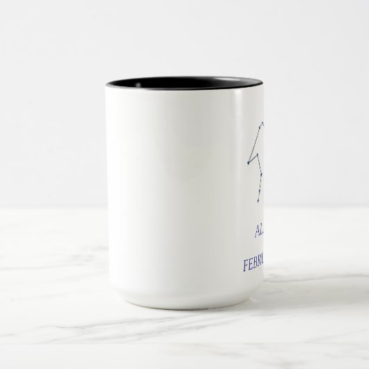 Personalized Aquarius Constellation Mug - Custom S マグカップ (中央)