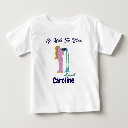 Personalized Aquarius Zodiac Impressionist Toddler ベビーTシャツ (正面)