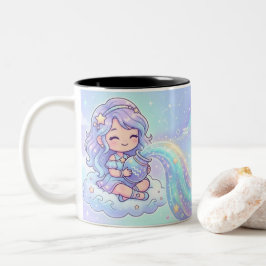 Personalized Aquarius Zodiac Photo Mug ツートーンマグカップ