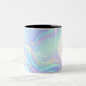 Personalized Aquarius Zodiac Photo Mug ツートーンマグカップ (中央)