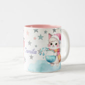 Personalized Aquarius Zodiac Sign Mug for Girl ツートーンマグカップ (正面右)