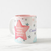 Personalized Aquarius Zodiac Sign Mug for Girl ツートーンマグカップ (正面左)