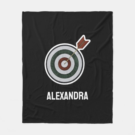 Personalized Archery Custom Archer Bow Arrows フリースブランケット (正面)