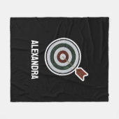 Personalized Archery Custom Archer Bow Arrows フリースブランケット (正面(横))