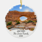 Personalized Arches National Park Ornament, Utah セラミックオーナメント (正面)