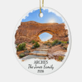 Personalized Arches National Park Ornament, Utah セラミックオーナメント (左)