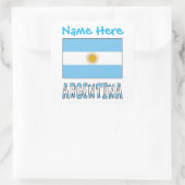 Personalized Argentina Flag Square Label スクエアシール (バッグ)