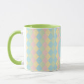 Personalized Argyle spring pastel colored pattern マグカップ (左)