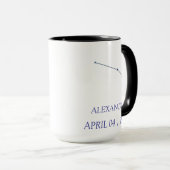 Personalized Aries Constellation Mug - Custom Zodi マグカップ (正面右)