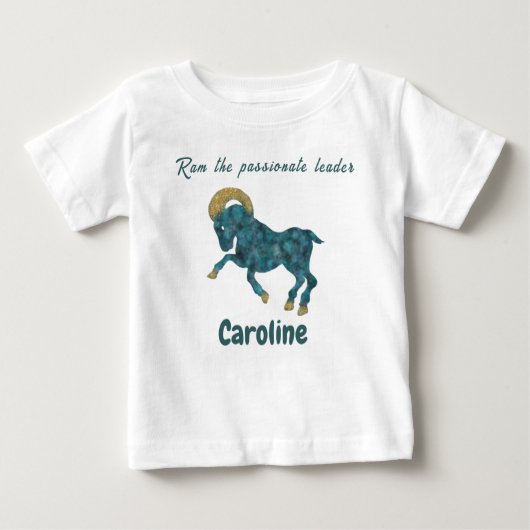 Personalized Aries Zodiac Impressionist Toddler  ベビーTシャツ (正面)