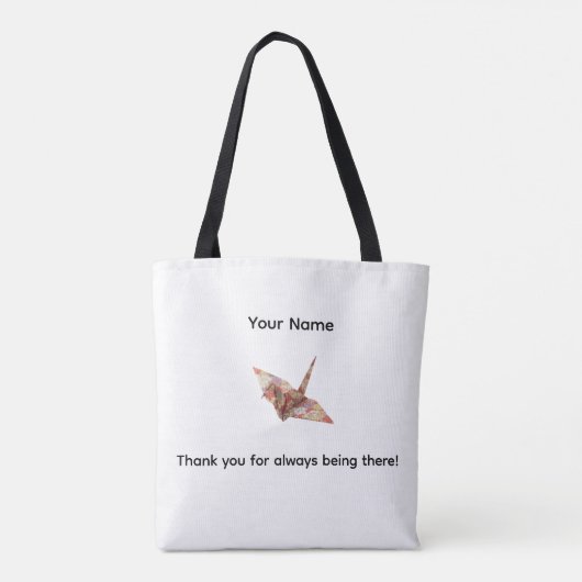 Personalized Arigatou Tote Bag | Custom Name & Mes トートバッグ (裏面)