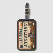 Personalized Arizona Route 66 Design ラゲッジタグ (正面縦)