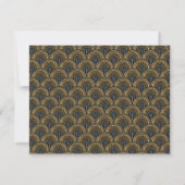 Personalized Art Deco Embroidered-Style Note Card ノートカード (裏面)