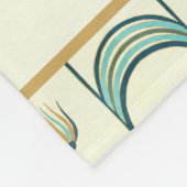 Personalized Art Deco Teal & Gold Geometric フリースブランケット (角)