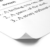 Personalized Art Dictionary Definition Poster ポスター (角)