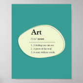 Personalized Art Dictionary Definition Poster ポスター (正面)