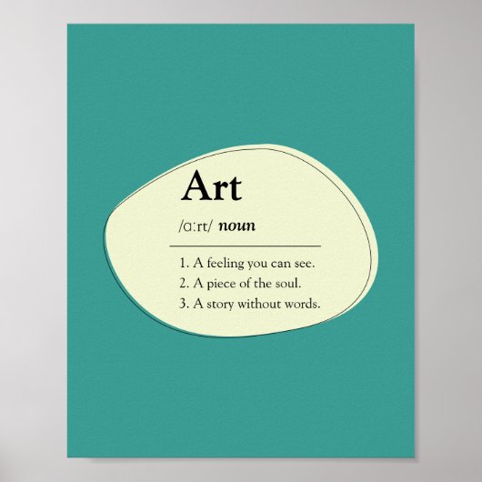 Personalized Art Dictionary Definition Poster ポスター (正面)