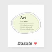 Personalized Art Dictionary Definition Sticker シール (シート)