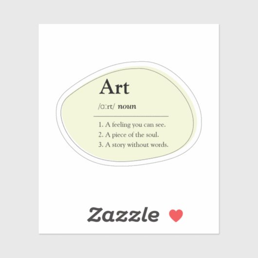 Personalized Art Dictionary Definition Sticker シール (シート)
