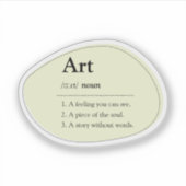 Personalized Art Dictionary Definition Sticker シール (正面)