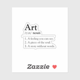 Personalized Art Dictionary Definition Sticker シール