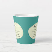 Personalized Art Dictionary Style Coffee Mug カフェラテマグ (正面)