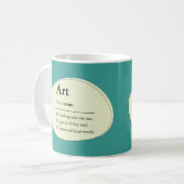 Personalized Art Dictionary Style Coffee Mug コーヒーマグカップ (正面左)