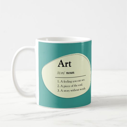 Personalized Art Dictionary Style Coffee Mug コーヒーマグカップ (左)
