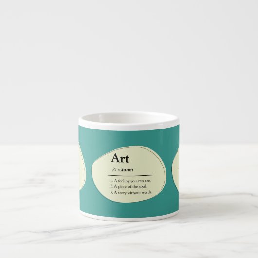 Personalized Art Dictionary Style Espresso Mug エスプレッソカップ (正面)