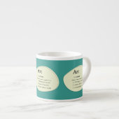 Personalized Art Dictionary Style Espresso Mug エスプレッソカップ (正面右)