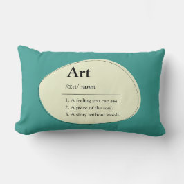 Personalized Art Dictionary Style Lumbar Pillow ランバークッション