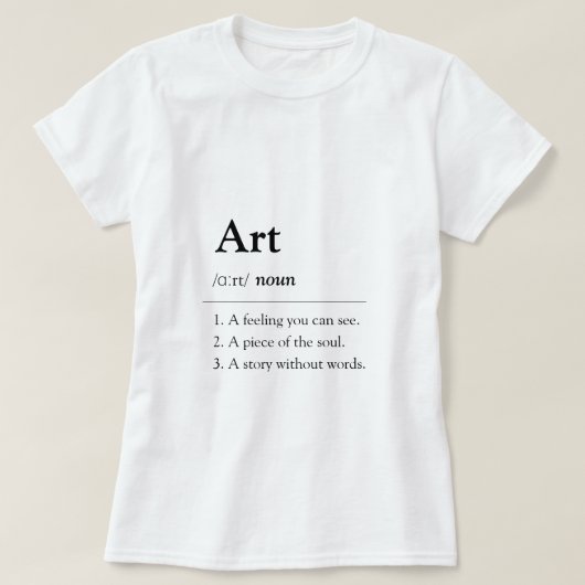 Personalized Art Dictionary Style T-Shirt Tシャツ (デザイン正面)