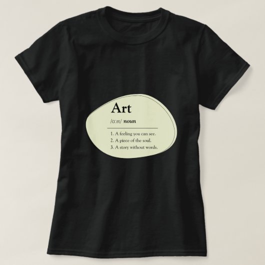 Personalized Art Dictionary Style T-Shirt Tシャツ (デザイン正面)