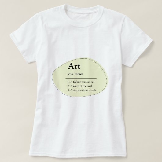 Personalized Art Dictionary Style T-Shirt Tシャツ (デザイン正面)