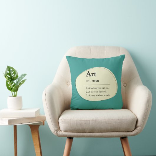 Personalized Art Dictionary Style Throw Pillow クッション (椅子)