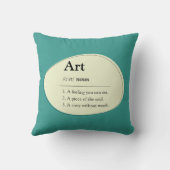Personalized Art Dictionary Style Throw Pillow クッション (裏面)