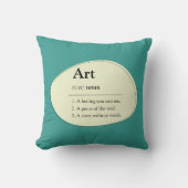 Personalized Art Dictionary Style Throw Pillow クッション (正面)