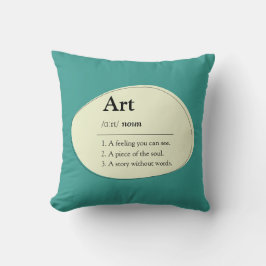 Personalized Art Dictionary Style Throw Pillow クッション