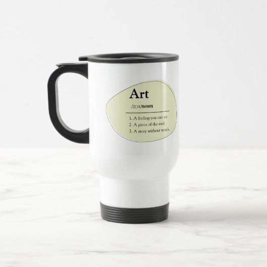 Personalized Art Dictionary Style Travel Mug トラベルマグ (左)