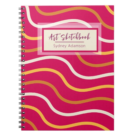 Personalized Art Sketchbook BOHO Themed Journal ノートブック (正面)