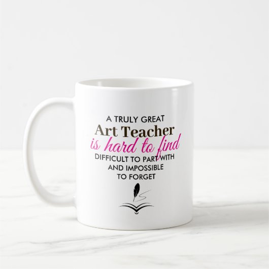 Personalized Art Teacher Appreciation gift コーヒーマグカップ (左)