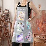 Personalized Artist Painter エプロン<br><div class="desc">This colorful apron is decorated with a watercolor pattern on a gray background.
Easily customizable.
Use the Design Tool to change the text size,  style,  or color.
You won't find these exact images from other designers as we create our artwork.
Original Watercolor © Michele Davies.</div>