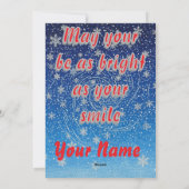 Personalized Artistic Mosaic New Year Holiday Card シーズンカード (裏面)