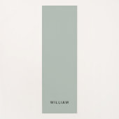 Personalized Ash Colour Monogram Name Yoga Mat ヨガマット (正面)