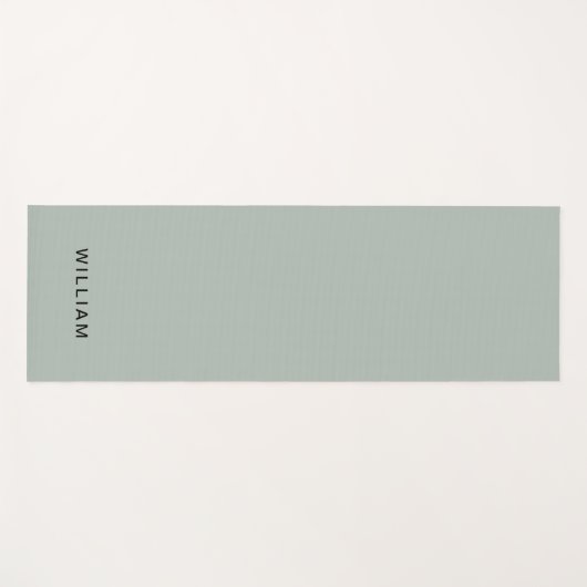 Personalized Ash Colour Monogram Name Yoga Mat ヨガマット (正面(横))
