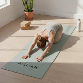 Personalized Ash Colour Monogram Name Yoga Mat ヨガマット