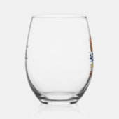Personalized Ask Me About Real Estate Wine Glass ステムなしワイングラス (右)